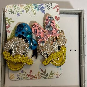 Donald & Daisy 🩵💛 earrings (never worn)